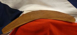 An Antique Australian Aboriginal Boomerang With an Elaborate, Super Chip …