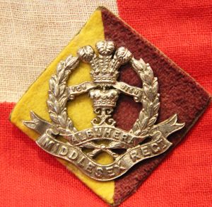 WW1 Middlesex Regt. Officer's Silver Cap Badge, With Rare Battalion …