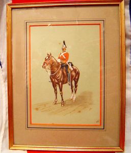 A Superb, Original Watercolour of a Victorian 1st Royal Dragoons …