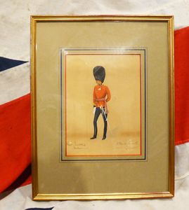 An Original, Beautiful, Original Watercolour of a 19th Century Officer …