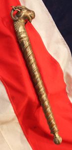 Wonderful Antique Indo Persian, Mughal, Large Ram's Head Ceremonial & …