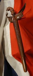 A Most Fabulous, Intricately Carved Keris Dagger With Watered Steel …