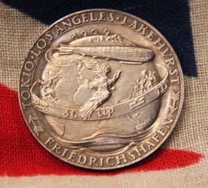 A Rare Karl Goetz Silver Zeppelin World Circumnavigation Medal of …