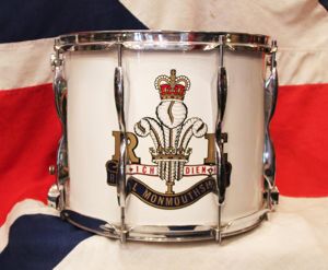 ERII Drum of the Royal Monmouthsire Royal Engineers Regiment.