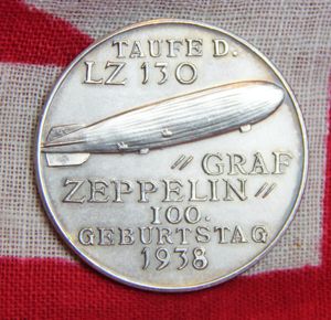 The LZ 130 'Graf Zeppelin' - 100th birthday 1938 Medal