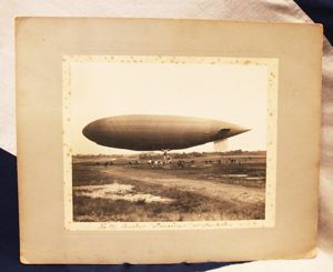Original Mounted Photograph of HM Airship Parseval PL18 In 1913