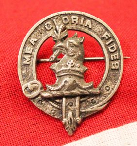 Super Scottish Clan Badge Mea Gloria Fides, Griffon Head and …