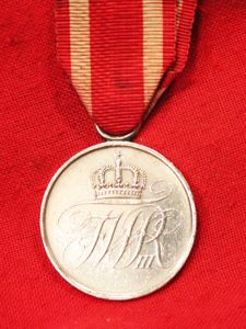 A Fine Prussian Military Honour Medal In Silver 1814.