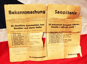 A Nazi German Occupation WW2 Public Notice Wanted Poster 1944