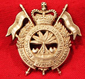 Northern River Lancers - White Metal Hat Badge 1953 - …