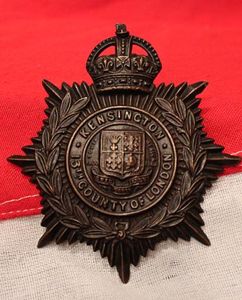 George Vth 13th County of London Kensington Helmet Plate
