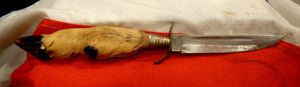 A WW1 to WW2 German Hilted Trench Fighting Knife,