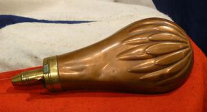A 19th Century English Copper Powder Flask
