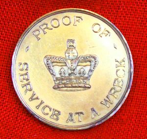 Rare, Victorian, British Board of Trade, Rocket Apparatus, Combination Gold …