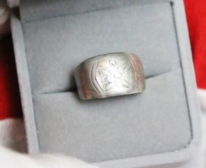 A Wonderful Engraved Viking {Settlers} Silver Alloy Ring Circa 800-900ad …