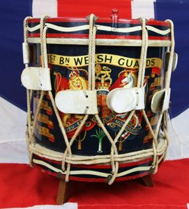 A Good 1950's, Hand Painted, Early ERII Regimental Drum of …