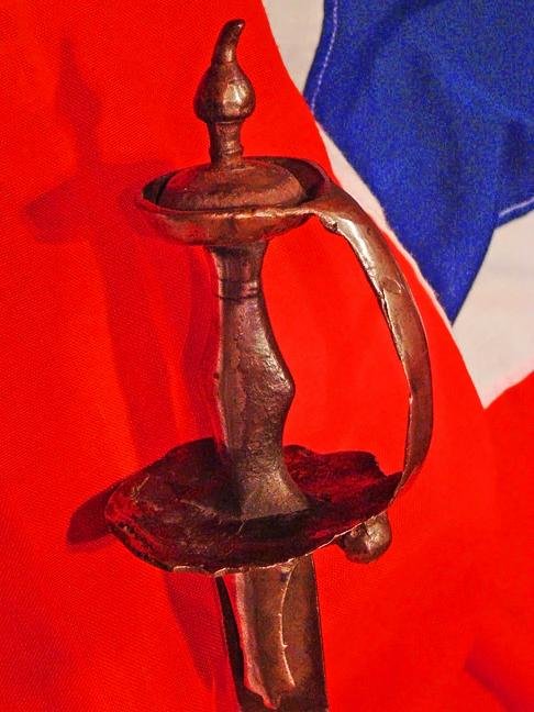 Early 17th to 18th Century Sikh Khanda Hilt Firangi Long Sword — image 6