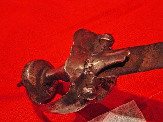 Early 17th to 18th Century Sikh Khanda Hilt Firangi Long Sword — image 8