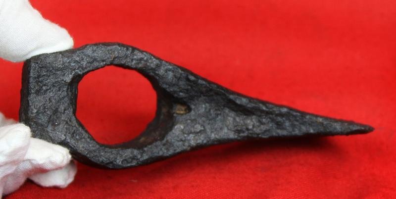 A Rare, Original, Ancient Viking Iron Battle Hammer-Axe. Around 1100 to 1200 Years Old. Almost Every Viking Warrior Used the Axe or Spear As Their Primary Combat Weapon. Swords Were the Prerogative of Kings or Earls {Jarls} A South West England Find — image 6