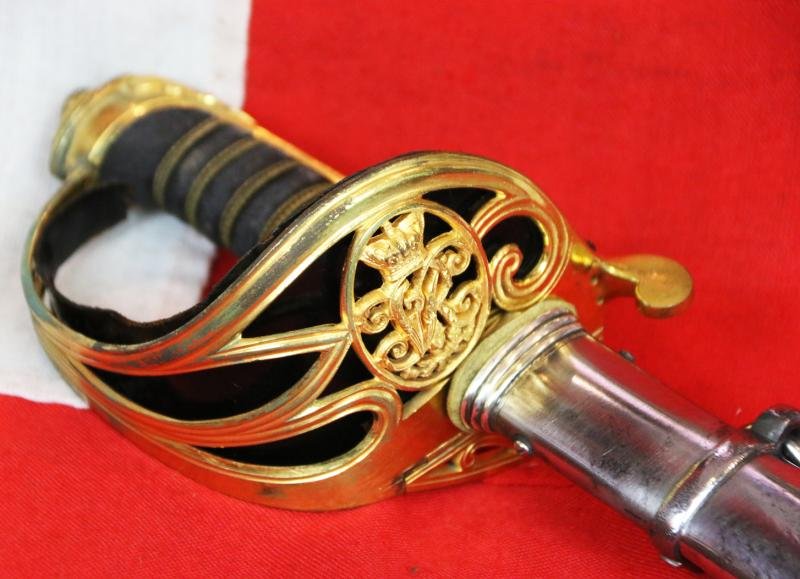 Very Fine & Beautiful, Victorian, 'Scottish' Officer's Sword of Presentation Grade, 29th Lanarkshire Regt. Volunteers. Presented By His Company to Captain Hincksman in 1875.Identical to The Sword Used by Lt Bromhead at Rorke's Drift — image 4