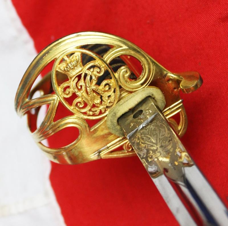 Very Fine & Beautiful, Victorian, 'Scottish' Officer's Sword of Presentation Grade, 29th Lanarkshire Regt. Volunteers. Presented By His Company to Captain Hincksman in 1875.Identical to The Sword Used by Lt Bromhead at Rorke's Drift — image 5