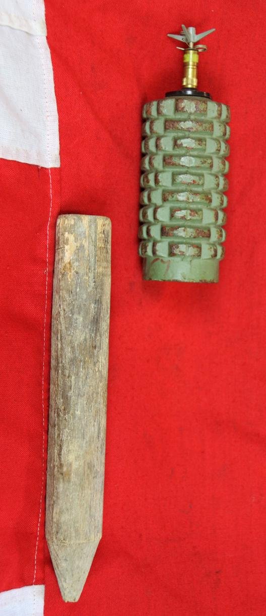 Deactivated Original Yugoslavian Stake Mine PMR-2A Anti-Personnel Mine. From the Bosnian War With Original UMNP-1V Fuse — image 2