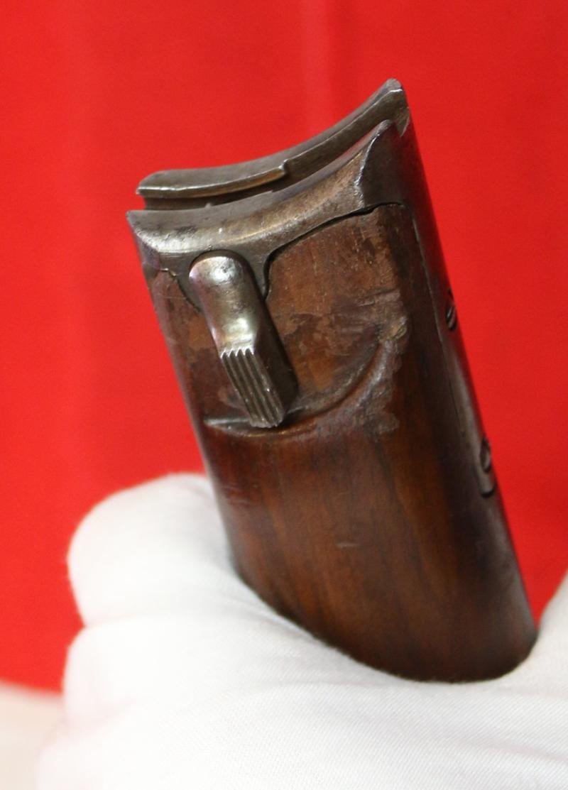 A Beautiful Quality 'Commercial' Walnut Gunstock For an Imperial German Luger Semi Auto Pistol, Likely the Long Barrel Navy or Artillery Luger. These Luger Accessories Are Now Pretty Rare & Turn Up Most Infrequently. — image 7