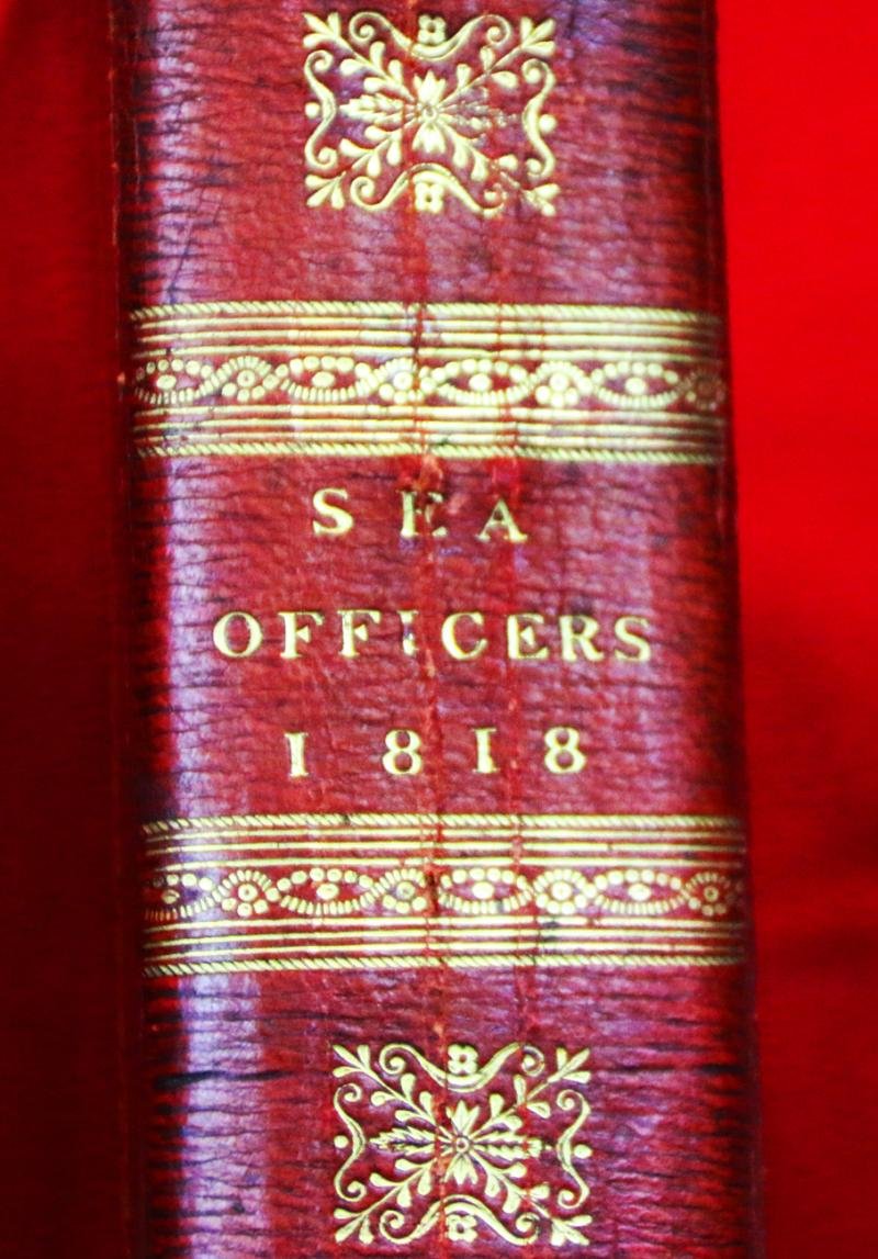 A Rare Admiralty Publication of A List of the Flag Officers and Other Commissioned Officers of His Majesty's Fleet In 1st January 1818. Printed By S Brooke, Paternoster Row, London. Superbly Bound In Red Morocco Leather With Gold Titling — image 3