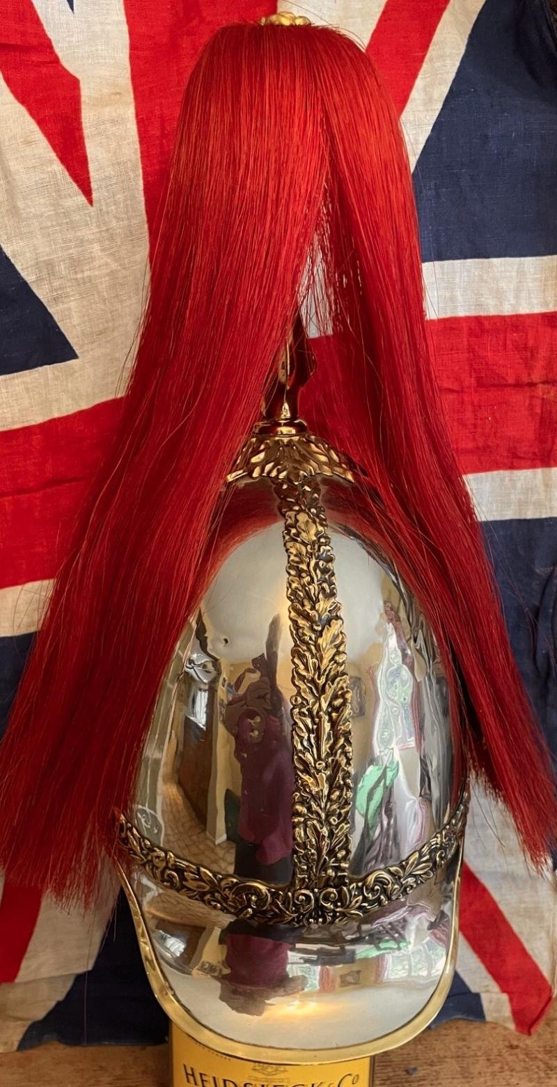 A Most Rare Antique Museum Piece. A Glorious Victorian 'Albert Pattern' Helmet Of The First Hertfordshire Light Horse Volunteers, Formed in 1862. Only 98 Of These Helmets Were Ever Made & And It Is Likely Barely a Handfull Still Survive Intact Today — image 10