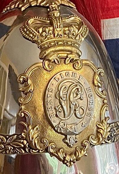 A Most Rare Antique Museum Piece. A Glorious Victorian 'Albert Pattern' Helmet Of The First Hertfordshire Light Horse Volunteers, Formed in 1862. Only 98 Of These Helmets Were Ever Made & And It Is Likely Barely a Handfull Still Survive Intact Today — image 8