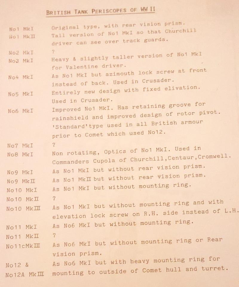 A Very Sound and Good Condition World War II British Tank Site / Periscope- — image 10