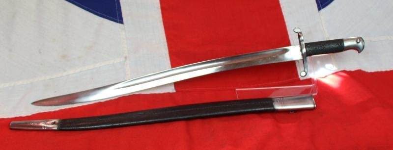Fabulous, Superb & Historical Service Issue 1856-8 Two Band Enfield Yataghan Sword Bayonet Used With P1853 Enfield Rifles In The Indian Mutiny, The Opium War in China, The American Civil War, 1861-65 & The Japanese Boshin War & The Satsuma Rebellion — image 2