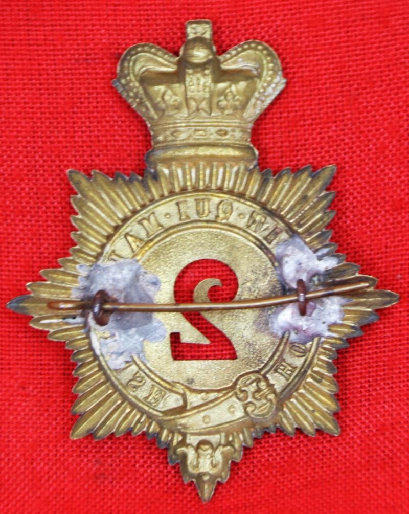 A Very Good Victorian 2nd Foot Quilted Pattern Shako Plate c. 1861-69. — image 2