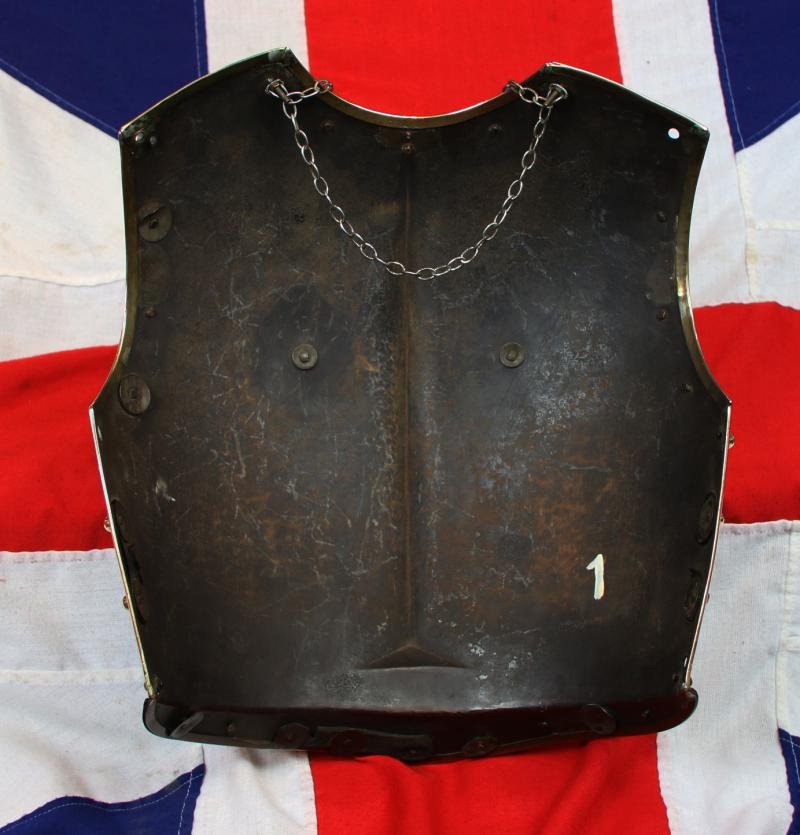 Original, Antique, Victorian Household Cavalry Armour Breastplate Cuirass of the LifeGuards, The Blues &The Royals. The Mounted Personal Bodyguard Regiments of the British Monarch, Part of The Household Division Crimean War Era — image 4