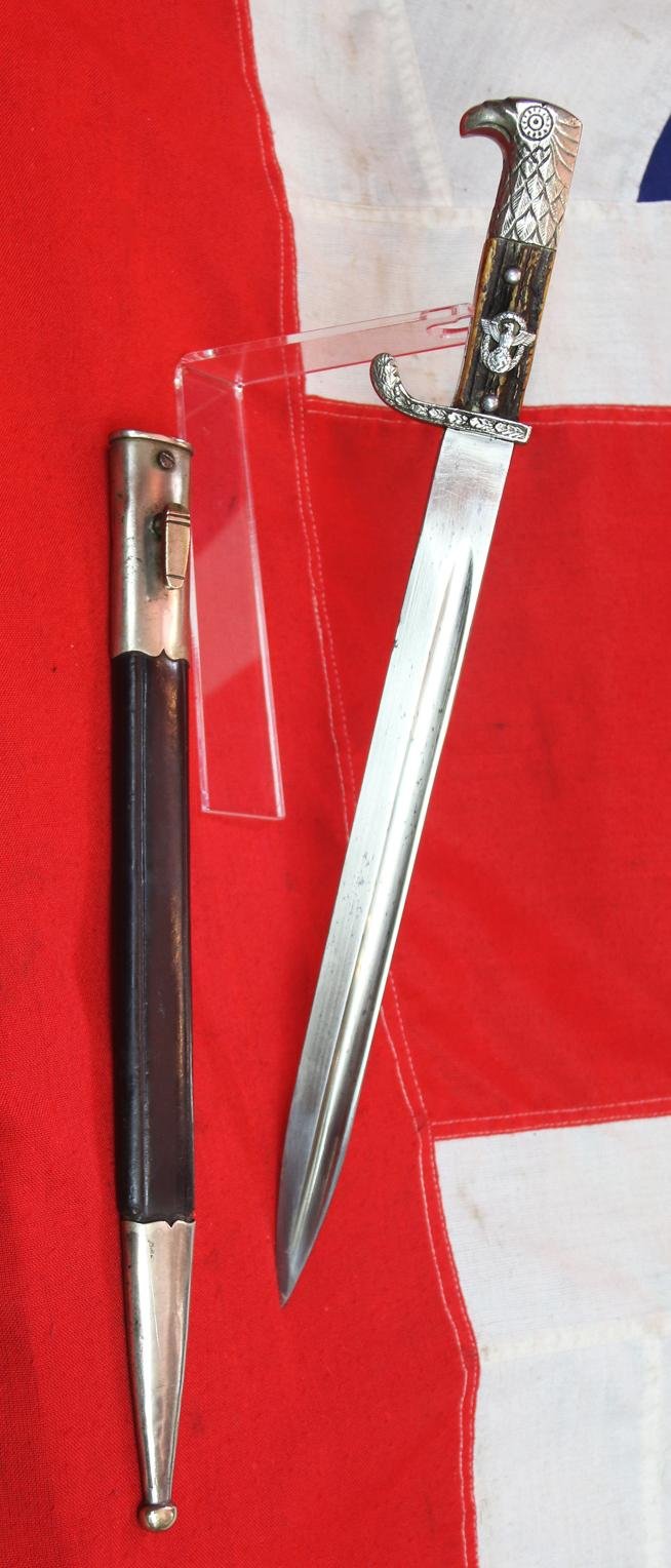 A Very Fine, Section Marked, S.D., WW2 German Polizei Dagger. by Holler. One of Two Polizei Daggers Just Arrived But Sold Seperately. — image 2