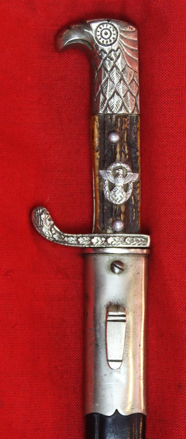 A Very Fine, Section Marked, S.D., WW2 German Polizei Dagger. by Holler. One of Two Polizei Daggers Just Arrived But Sold Seperately. — image 6