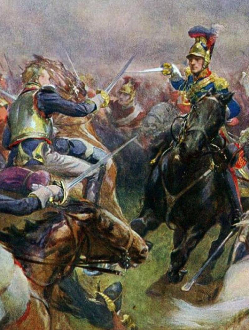 A Superb, Original, 1796 Heavy Cavalry Officer's Sword, Napoleonic Wars and Waterloo Period, With Broadsword Double Edged Blade, All Steel Combat Scabbard Used by an Officer of the Union & Household Brigade at Quatre Bras & Waterloo — image 8