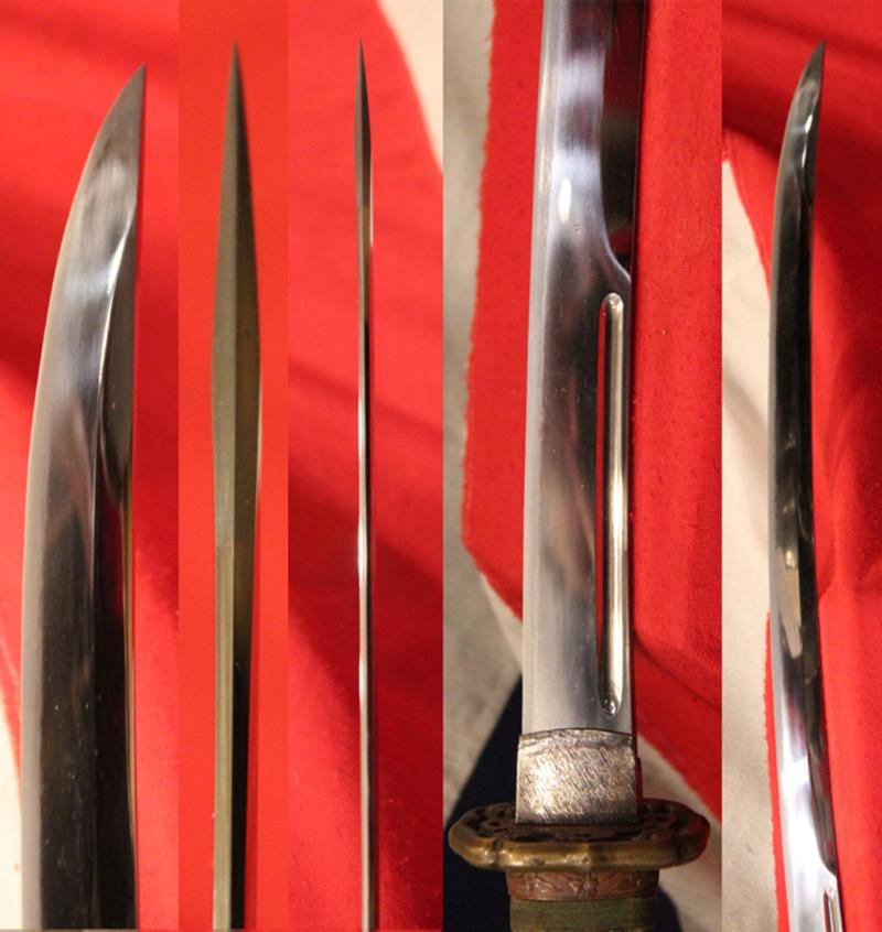 A Superb Nagamaki Naoshi 'Uno Kubi Zukuri' Bladed 500 Year Old Koto Era Samurai Sword Signed Kanesada Saku of Seki Dated 1521, Last Used and Surrendered In 1945 — image 4