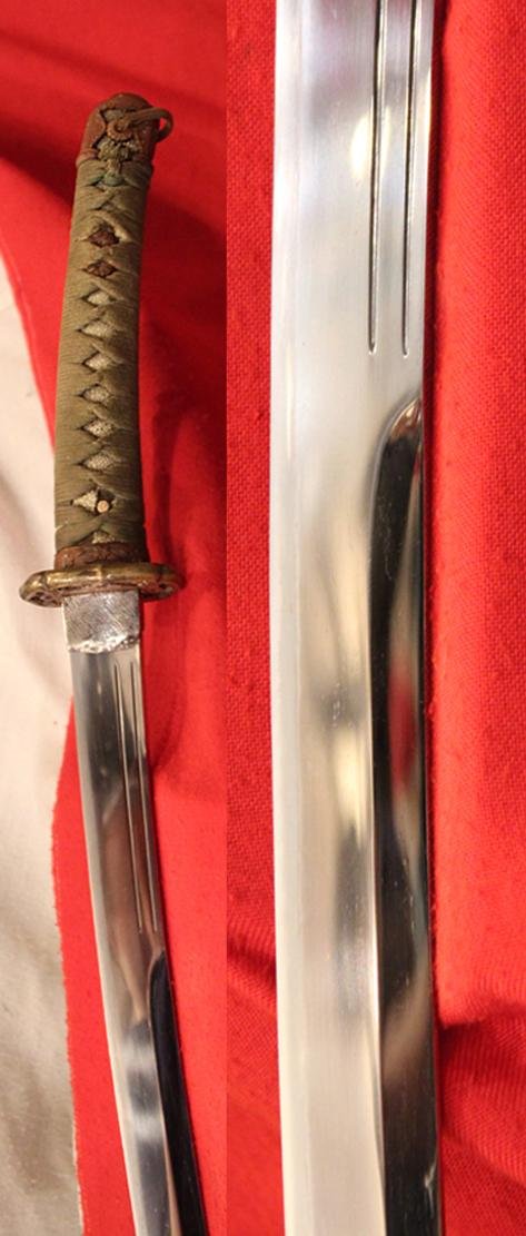 A Superb Nagamaki Naoshi 'Uno Kubi Zukuri' Bladed 500 Year Old Koto Era Samurai Sword Signed Kanesada Saku of Seki Dated 1521, Last Used and Surrendered In 1945 — image 5
