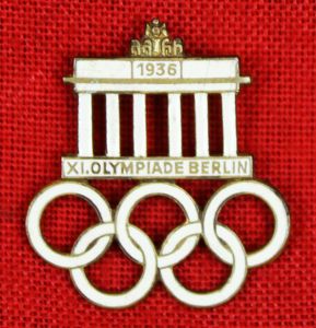 An Original German Olympic Games, Berlin 1936 Olympiad Enamel and …