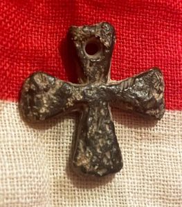A Most Rare Original Anglo Saxon Bronze Crucifix Pendant Around …