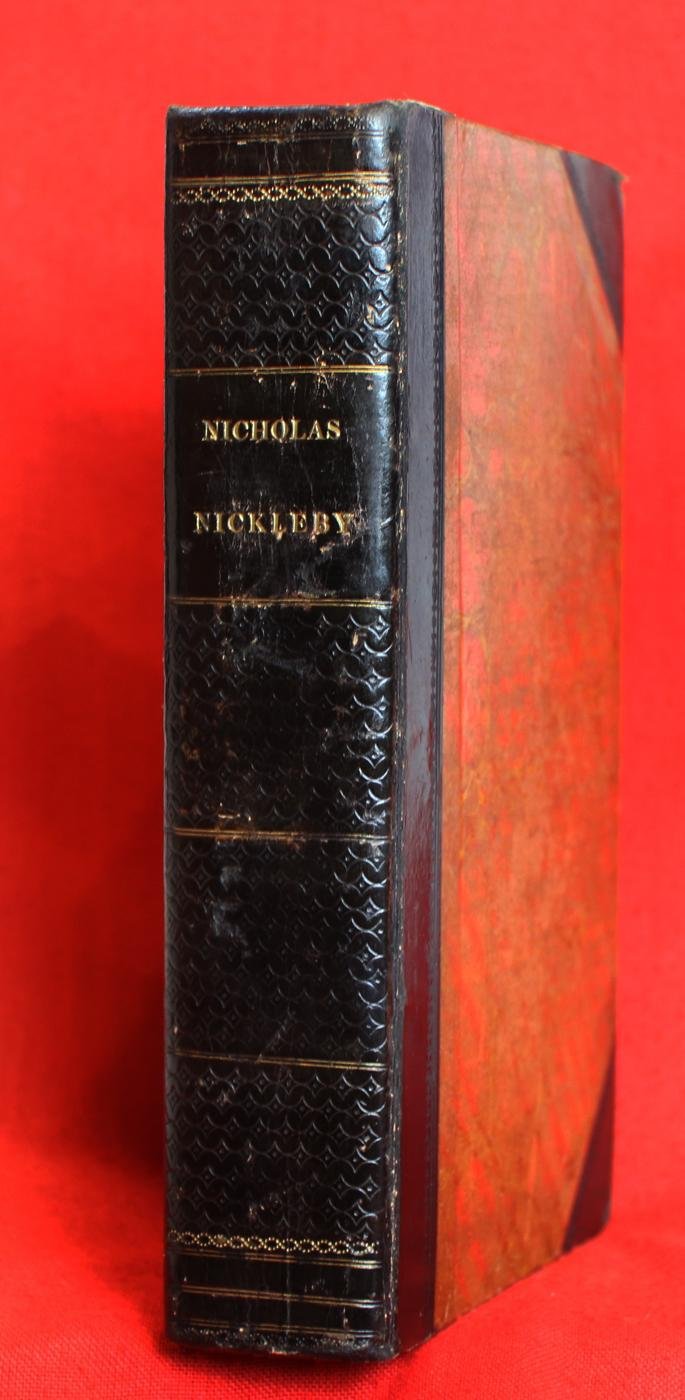 An Absolutely Beautiful Antiquarian Dickens 1st Edition, The Life And Adventures Of Nicholas Nickleby; With Illustrations by 'Phiz.' Frontispiece After a Portrait Painted by Daniel Maclise, With Faithfully Yours, Charles Dickens Beneath — image 2