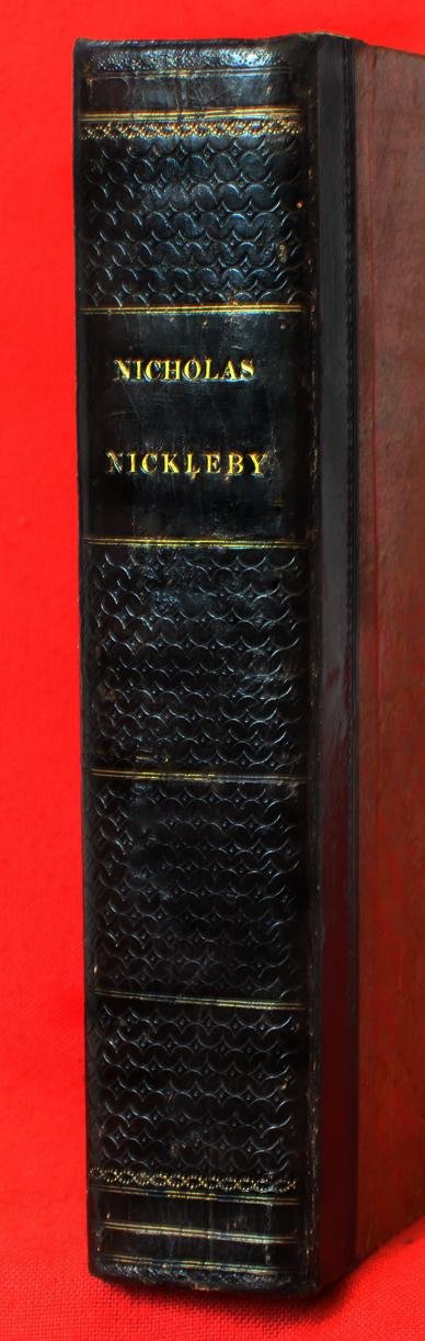 An Absolutely Beautiful Antiquarian Dickens 1st Edition, The Life And Adventures Of Nicholas Nickleby; With Illustrations by 'Phiz.' Frontispiece After a Portrait Painted by Daniel Maclise, With Faithfully Yours, Charles Dickens Beneath — image 3