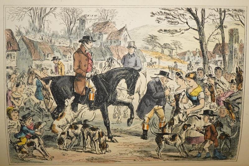 Fabulous 6 Leather Bound Volumes By The Great Sporting Author R. S. Surtees. William Morris Considered Him 'A Master of Life' Ranked With Charles Dickens By Thackeray, Kipling, Arnold Bennett, Siegfried Sassoon & President Theodore Roosevelt — image 5