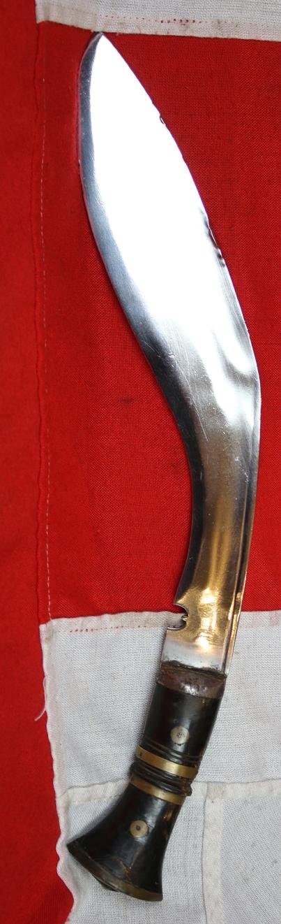 A Superb WW2 Ghurkha's Kukri Combat Knife 'Ayo Gorkali' The Gurkha Battle Call 'The Gurkhas Are Coming!' Field Marshall Manekshaw once said, ' If someone says he does not fear death, then he is either telling a lie or he is a Gurkha'. — image 3