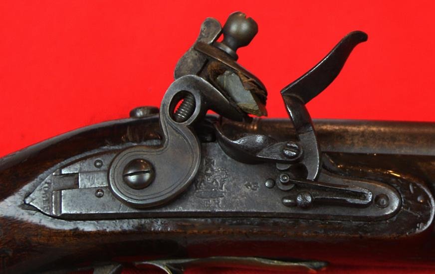 A Fine 1802 Tower of London New Land Pattern 'G.R.Crown' Lock Napoleonic Wars Light Dragoon Trooper's Flintlock Pistol. Used From The Peninsular War To The Battle of Waterloo Period. — image 8