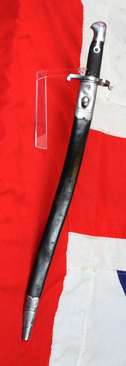 Fabulous, Superb & Historical Service Issue 1856-8 Two Band Enfield Yataghan Sword Bayonet Used With P1853 Enfield Rifles In The Indian Mutiny, The Opium War in China, The American Civil War, 1861-65 & The Japanese Boshin War & The Satsuma Rebellion — image 4