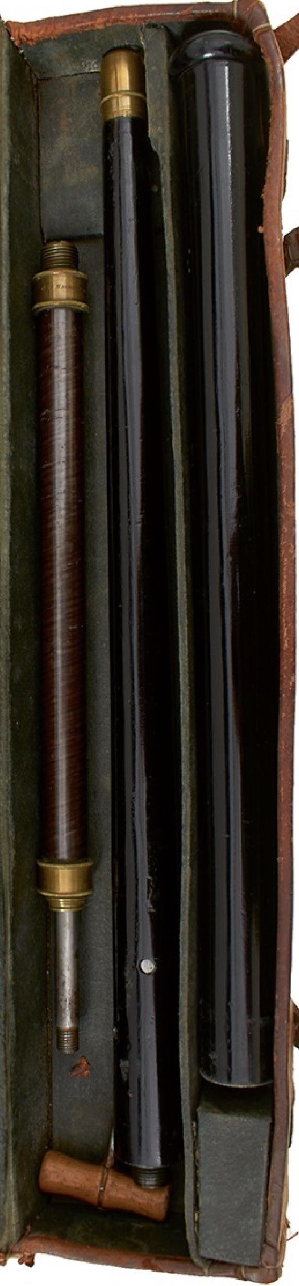 What A Unique And Incredible Christmas Gift This Might Be A Stunning Mid Victorian Antique Gadget Rifle Gun Stick Fully Set Within Its Original Hard Canvas Travelling Gun Case With All Accompanying Tools. Unique Collectors Piece From Victorian England — image 4