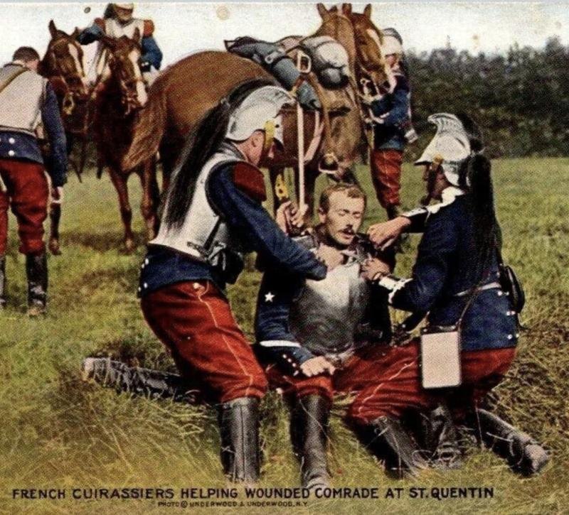 A Magnificent Antique, Original, French Cuirassiers Helmet 1872. French Cuirassiers Still In Combat Service in World War I, 1914. They Were the Last Troops Combat In Full Dress Armour in History. Possibly The Best Example You May Ever See — image 3