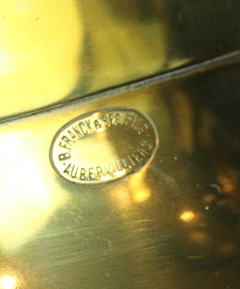 Superb & Stunning Antique French Gendarmerie Cavalry Helmet . Maker Marked, B. Frank, Aubervilliers. This Original Antique French Cavalry Combat and Full Dress Service Helmet Is An Absolute Beauty In As Close To Mint Condition As It Is Possible To Be — image 8